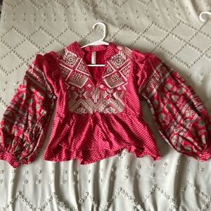 Embroidered Anthropologie top